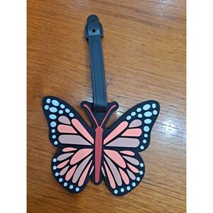 New Peach And Beige Butterfly Travel Baggage‎ Backpack Suitcase Luggage Tag